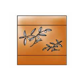 BRISE VUE EN ACIER CORTEN MOTIF OLIVIER